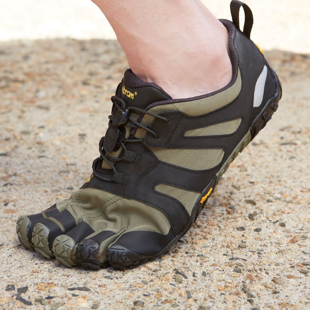 Vibram FiveFingers Dame Løbesko Olivengrøn/Sort - V-Trail 2.0 - 7935CLZDB